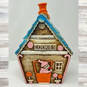 Vintage Japanese Elf Mogi House Cookie Jar 1950's